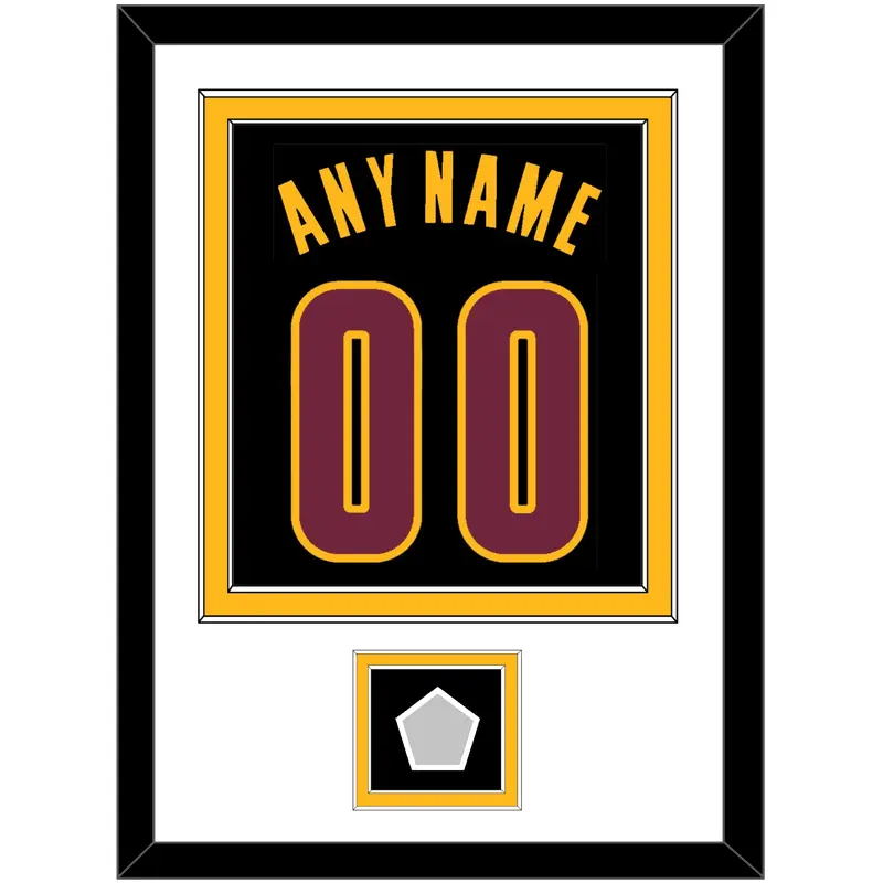 Cleveland Name & Number With Champions Patch - Black Pride (2015-2017) - Double Mat 1