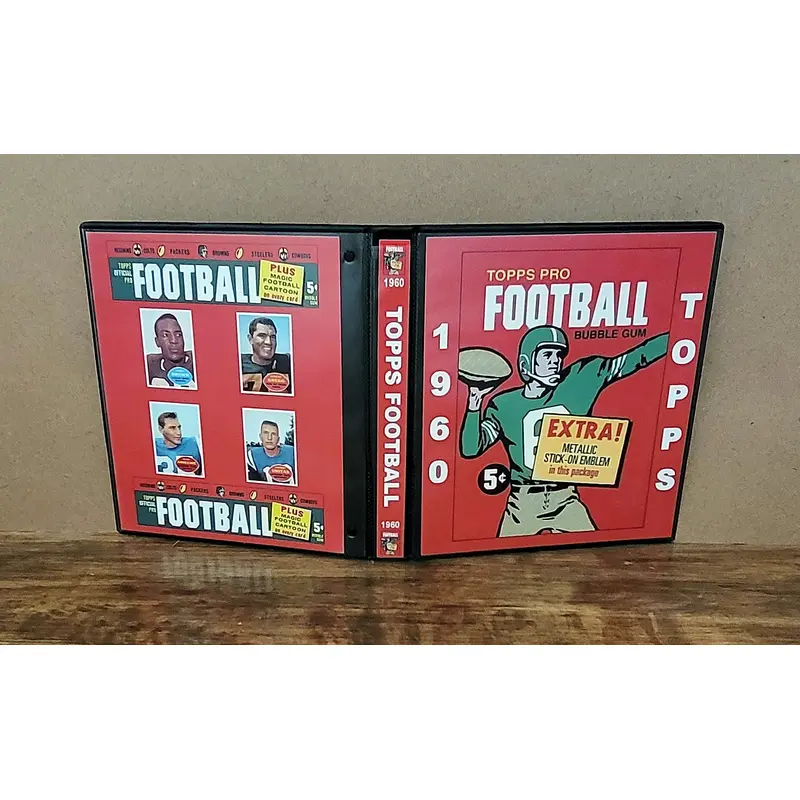 1960 Topps Football Cards Custom Made Album Binder Inserts 3 Sizes - 3483