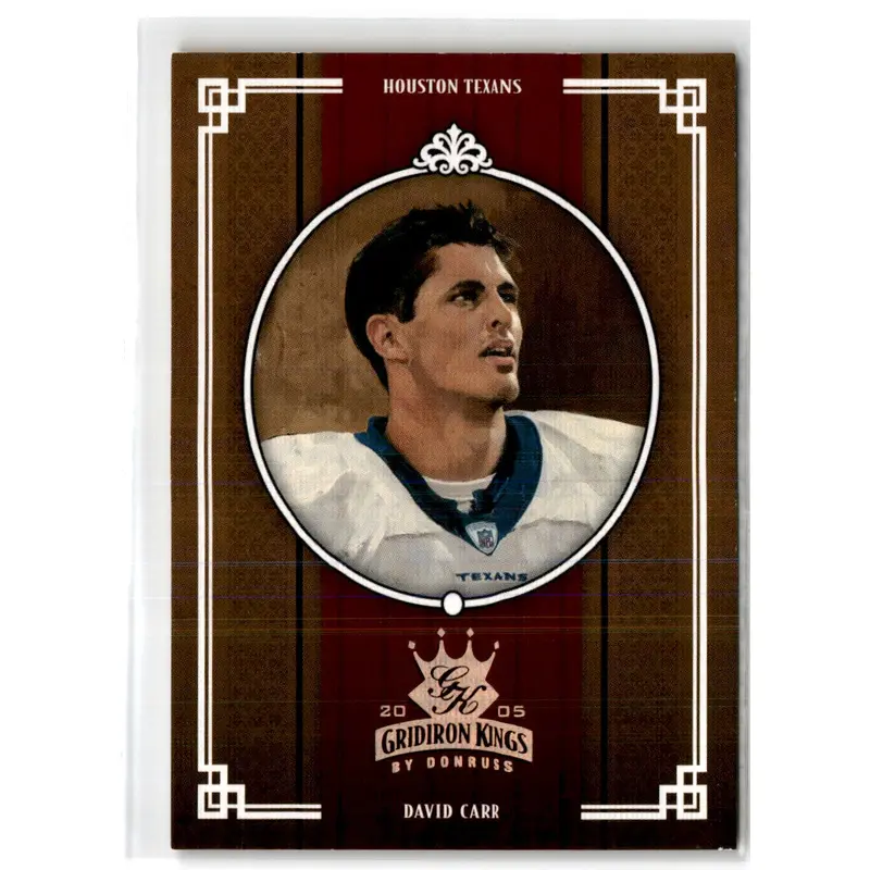 2005 Donruss Throwback Threads Gridiron Kings Bronze David Carr #GK-10 147/500