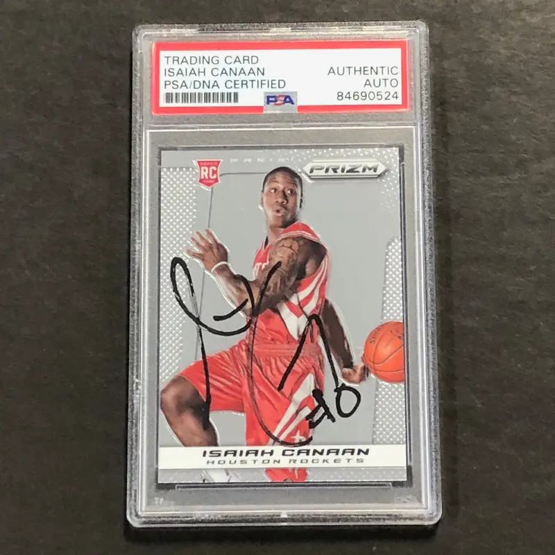 2013-14 PANINI PRIZM #274 ISAIAH CANAAN Signed Card AUTO PSA Slabbed RC Rockets