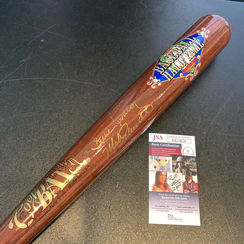 Richie Ashburn Mike Schmidt Steve Carlton Robin Roberts Phillies Signed Bat JSA