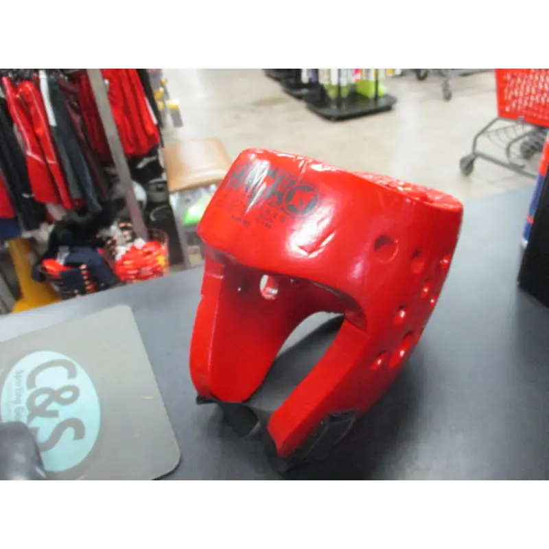 Used Macho Martial Arts Red Head Gear