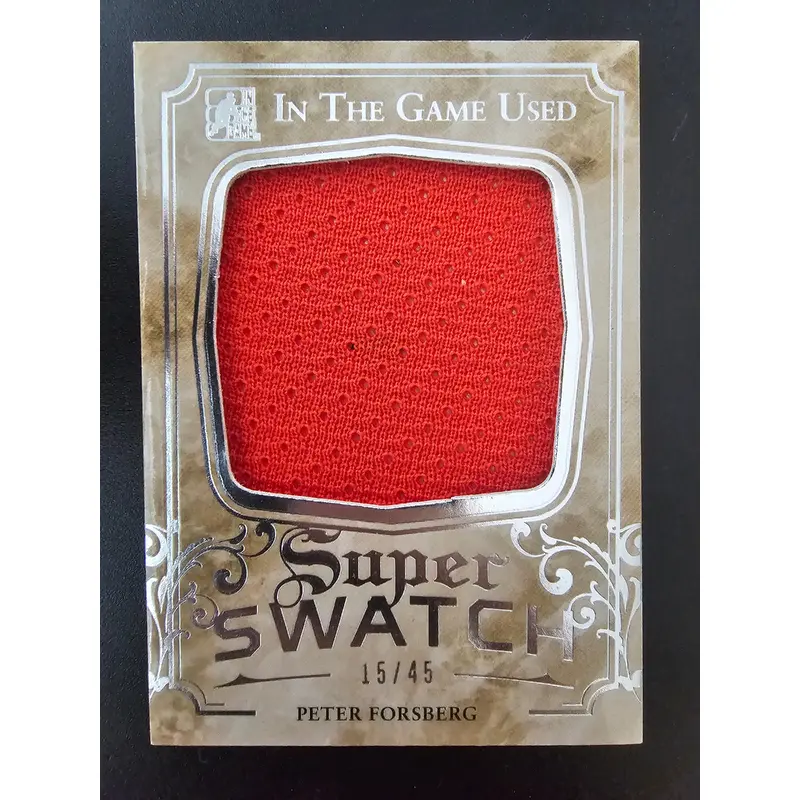 2016-17 Leaf In the Game Used - Super Swatch - Silver - Peter Forsberg #SS-31 /45