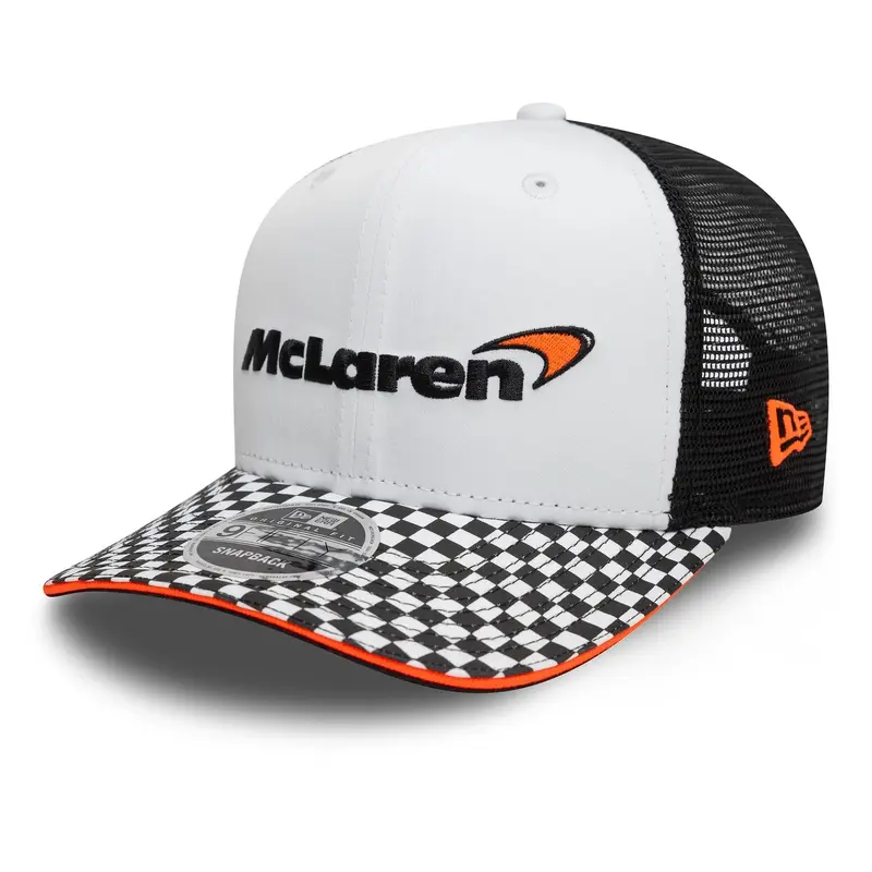 McLaren Racing Checkered Visor White 9FIFTY Original Fit Snapback Adjustable Cap