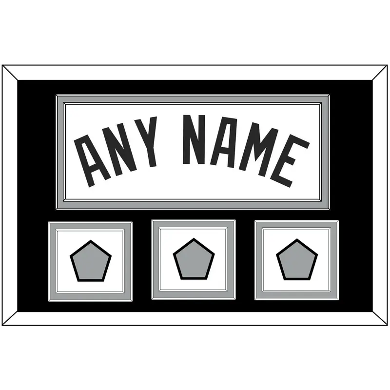 San Antonio Name With 3 Champions Trophy Patches - Home White (2002-2017) - Double Mat 2