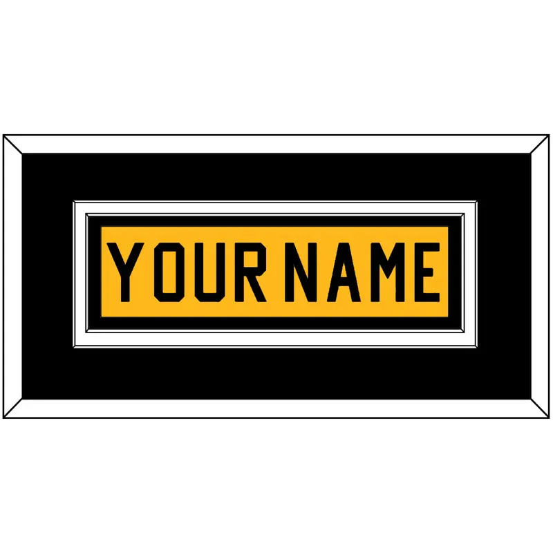 Pittsburgh Nameplate - Alternate Gold (1981-1983) - Double Mat 3