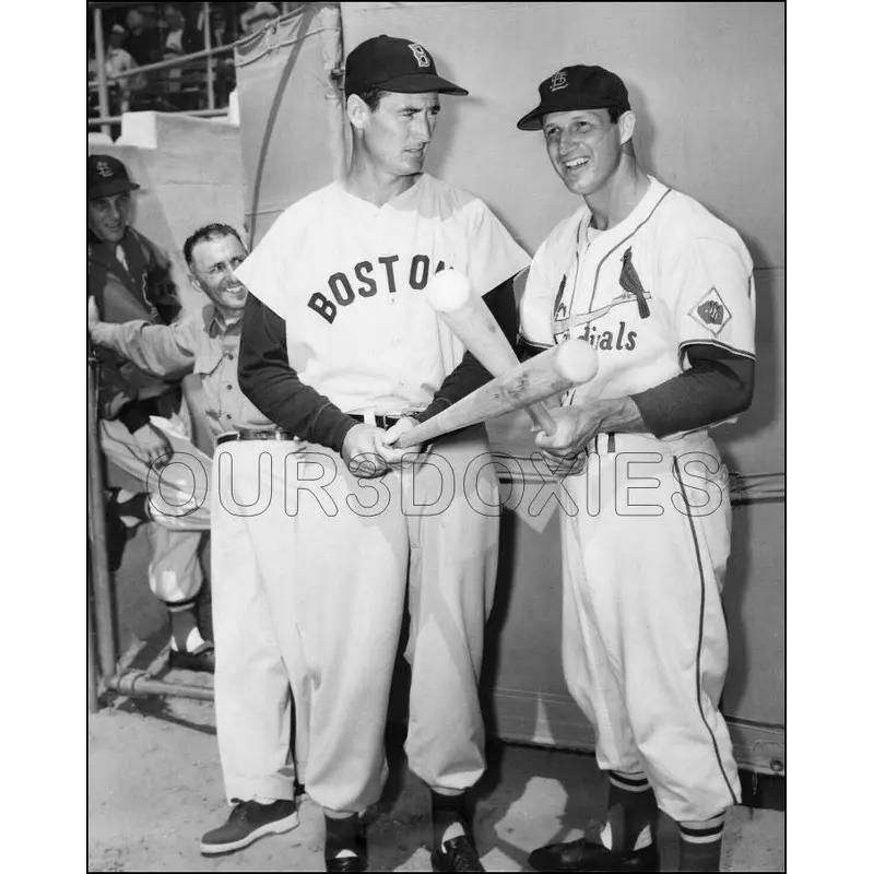 Ted Williams Stan Musial 8X10 Photo - 1952 Red Sox Cardinals - 2065
