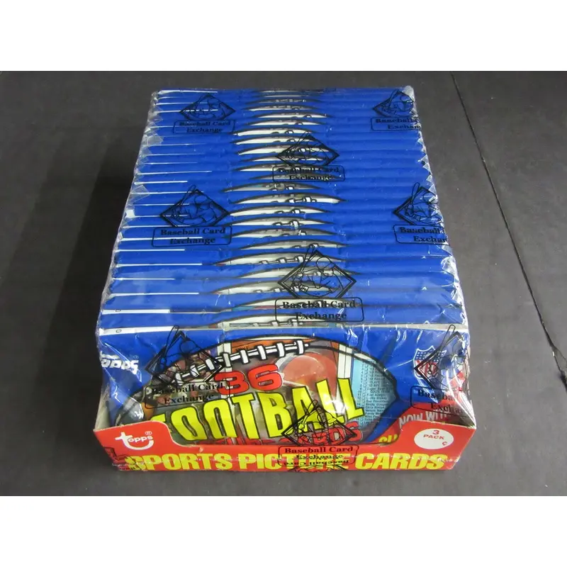 1984 Topps Football Unopened Grocery Rack Pack Box (BBCE)