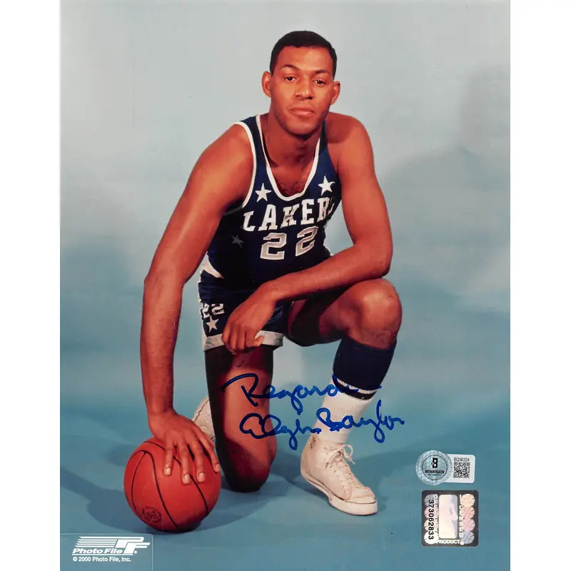 Lakers Elgin Baylor "Regards" Authentic Signed 8x10 Photo BAS #BQ96324