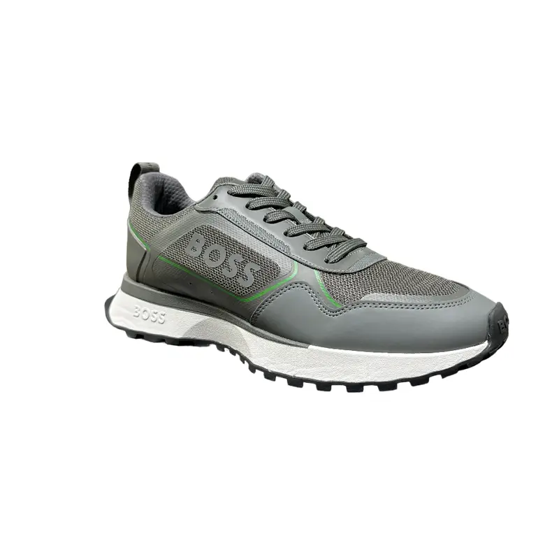 HUGO BOSS MENS GREY TENNIS SHOE JONAH RUNN 50521976023