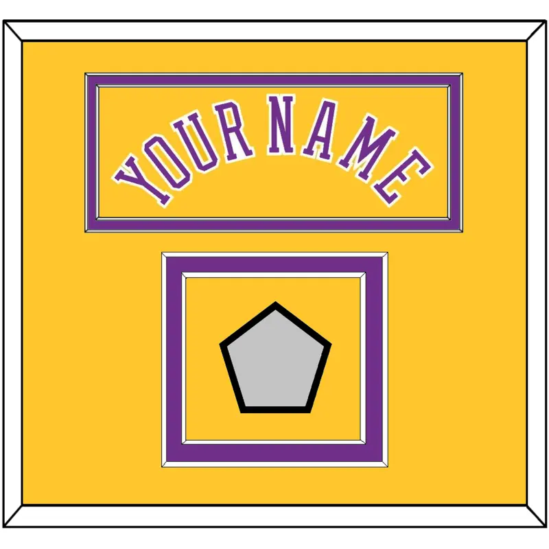 Los Angeles Name & Champions Patch - Home Yellow (1978-1997) - Double Mat 2