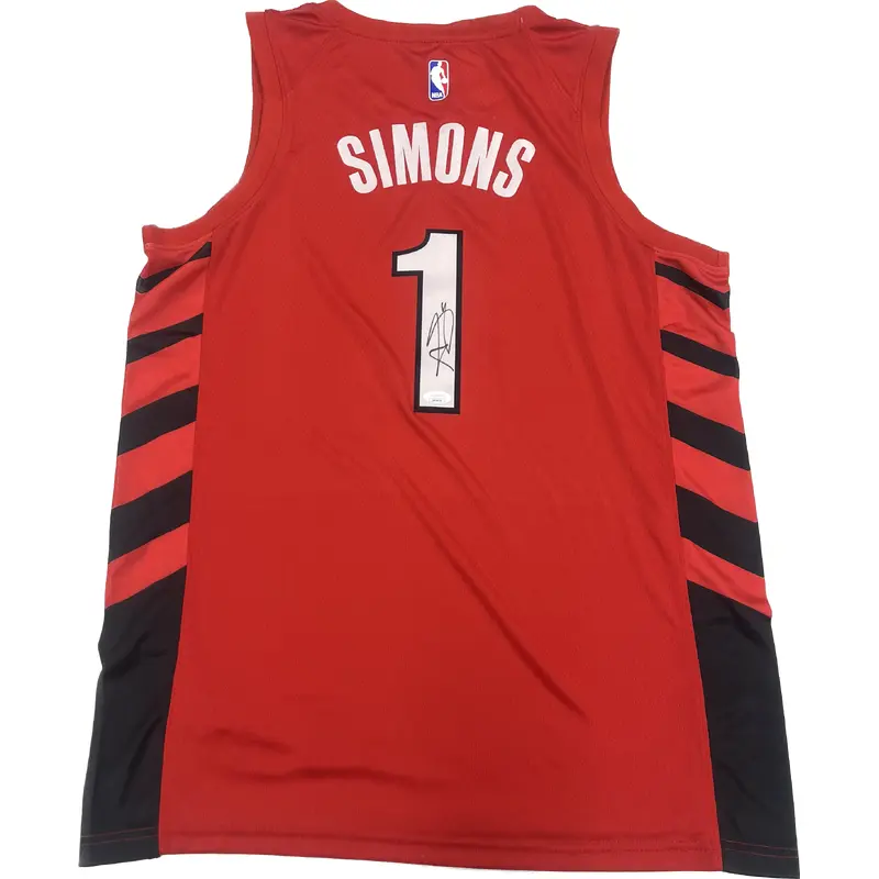 Anfernee Simons Signed Jersey JSA Portland Trail Blazers Autographed