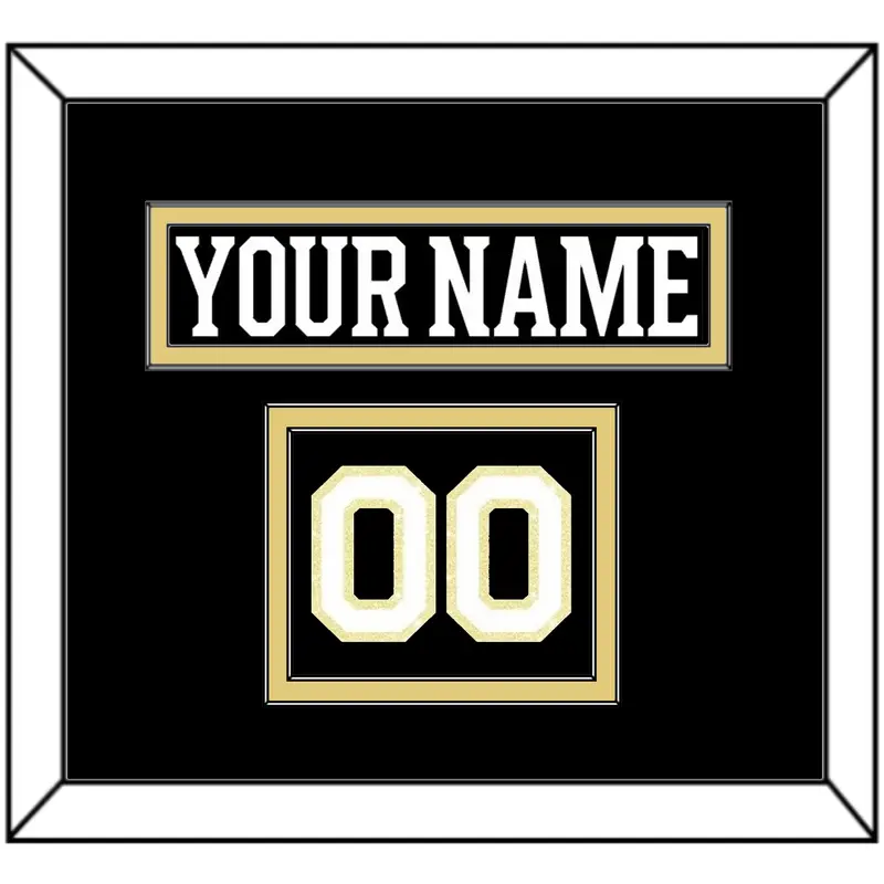 Boston Nameplate & Number (Shoulder) - Centennial Home Black - Double Mat 2