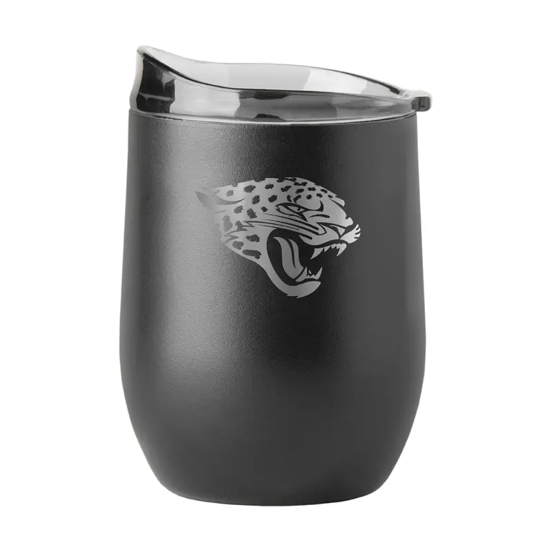 Jacksonville Jaguars GunMetal 16oz Black Powder Curved Beverage