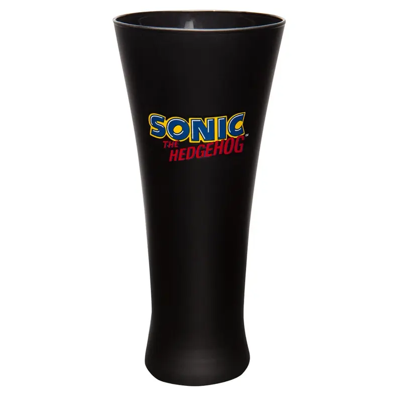Sonic the Hedgehog - Jumping Shadow Outline Fluted Glass