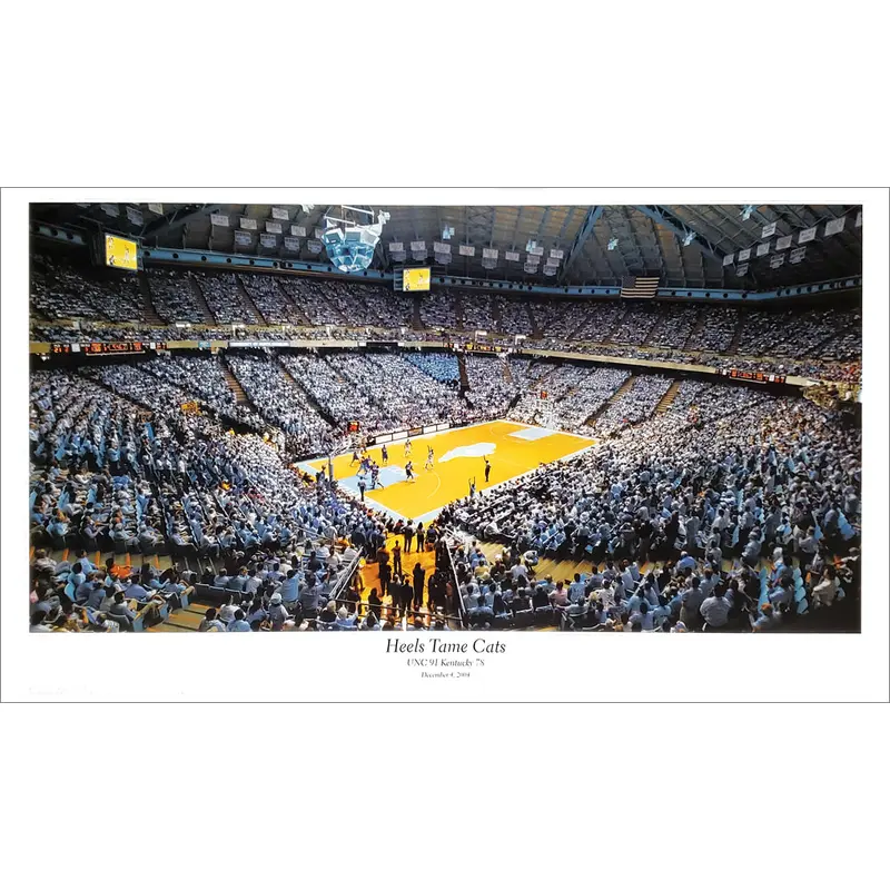 North Carolina Tar Heels "Heels Tame Cats" Dean Smith Center Game Night Poster