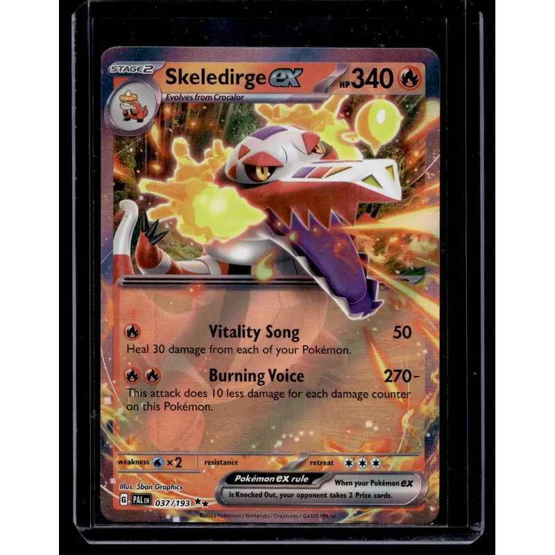 2023 Pokemon - Scarlet & Violet - Paldea Evolved - Skeledirge ex #037