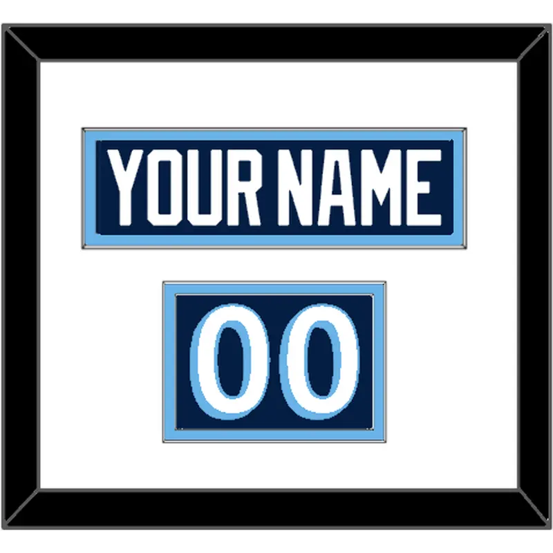 Pittsburgh Nameplate & Number (Shoulder) - 2011 Winter Classic Blue - Double Mat 1