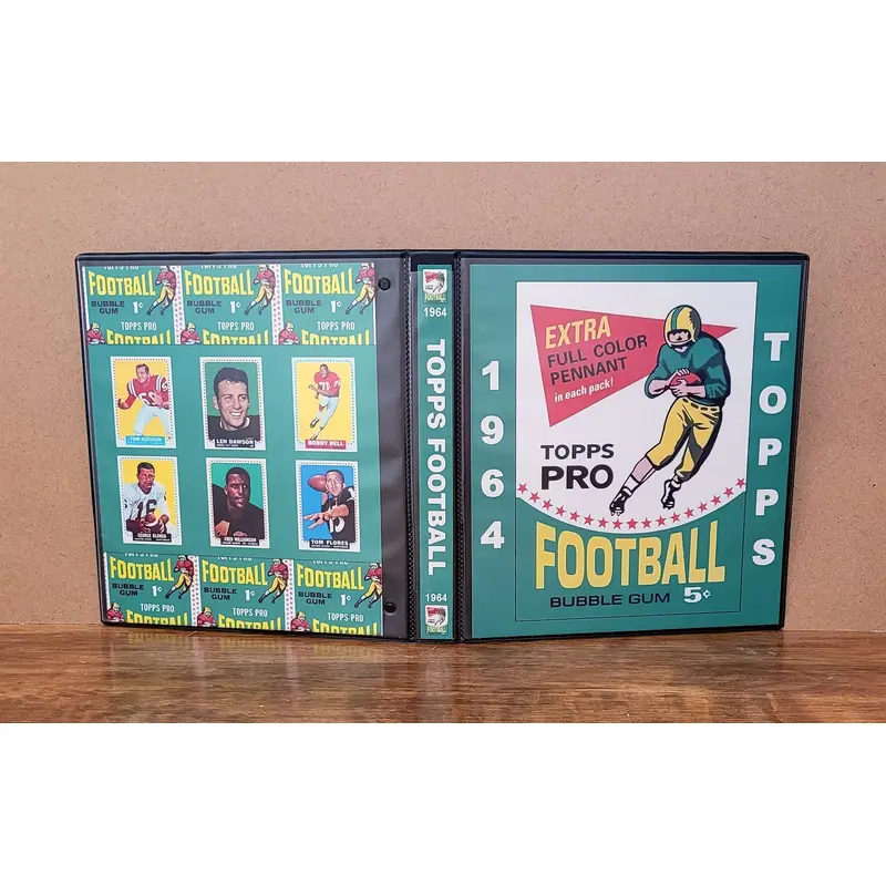 1964 Topps Football Cards Custom Made Album Binder 3 Sizes - 3512