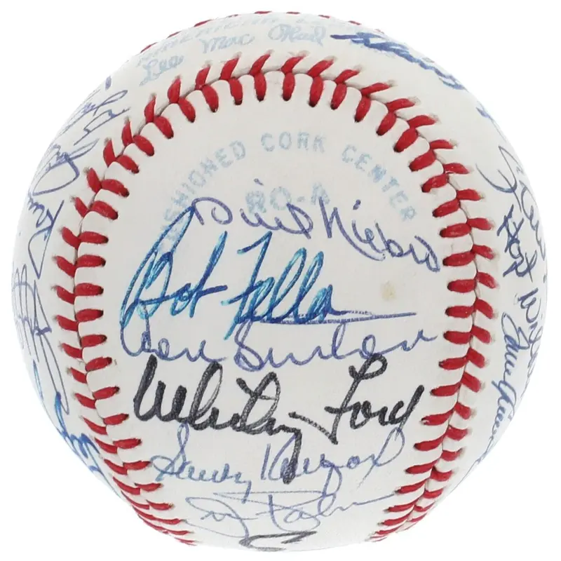 Beautiful HOF Pitching Legends Signed Baseball Sandy Koufax 24 Sigs JSA COA