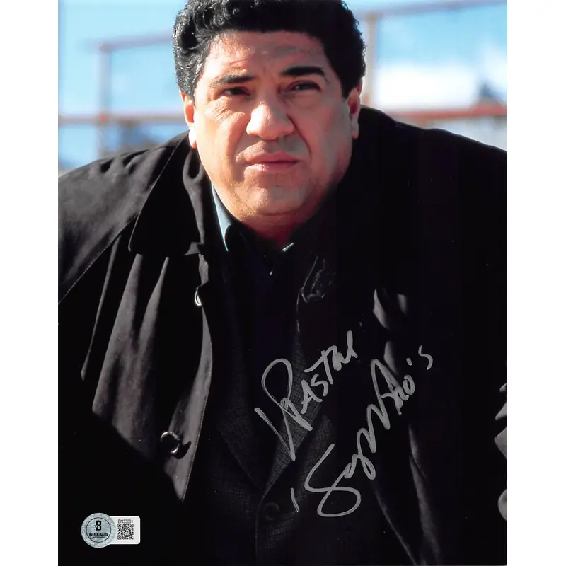 Vincent Pastore The Sopranos "Sopranos" Signed 8x10 Vertical Photo BAS 5