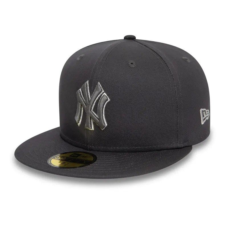 New Era - 59Fifty Fitted Cap Metallic Outline - New York Yankees - Dark Grey