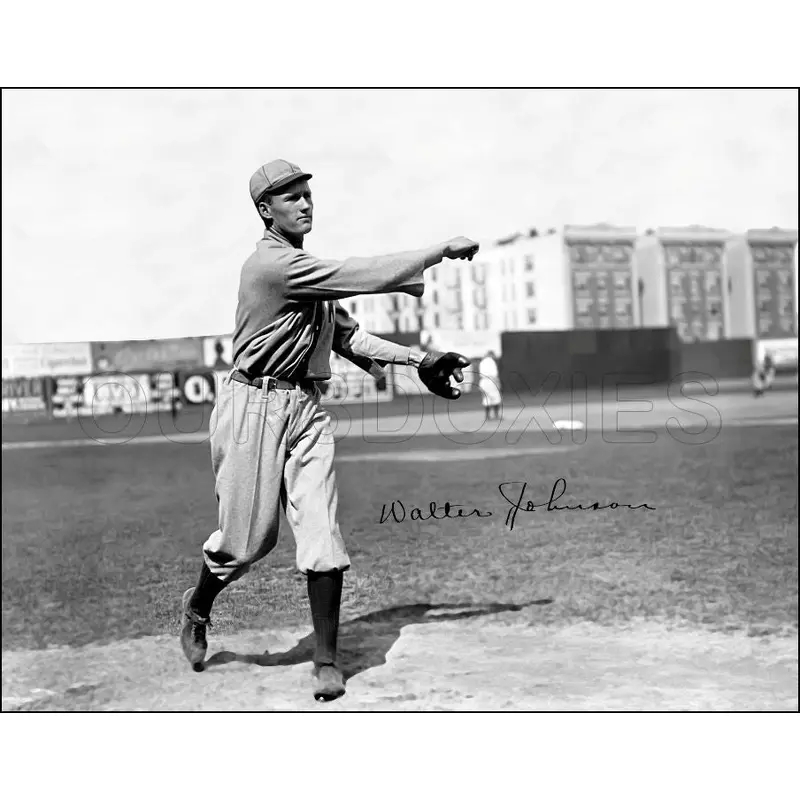 Walter Johnson 11X14 Photo - Autographed 1910 Washington Senators - 1335