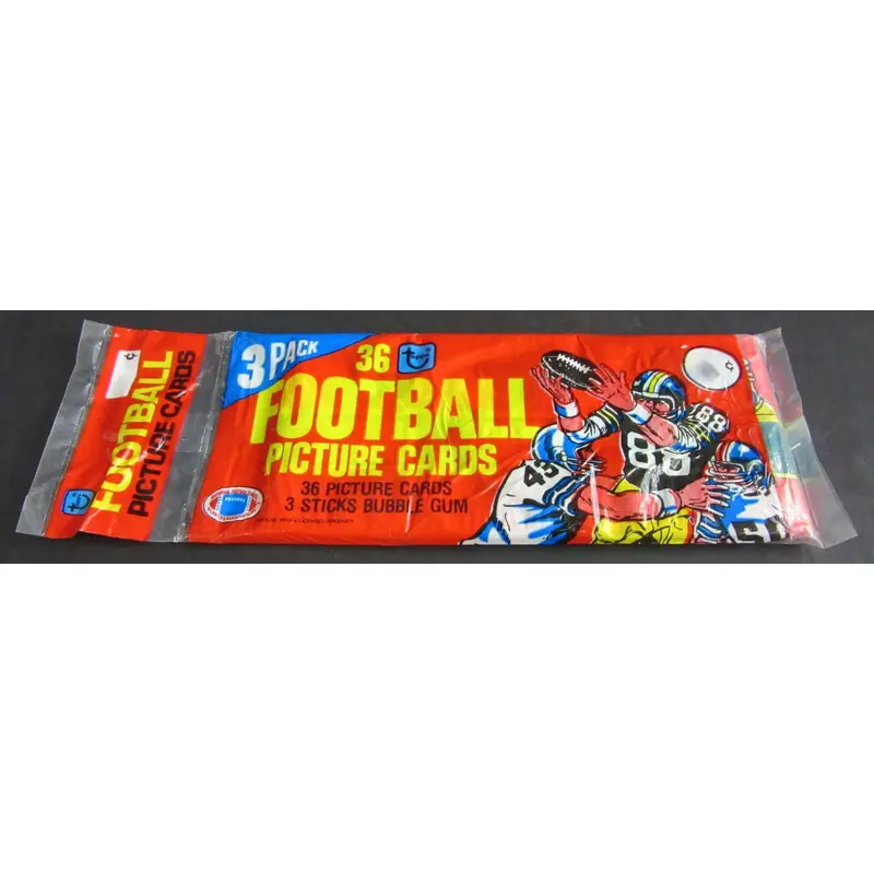 1980 Topps Football Unopened Wax Pack Rack Pack