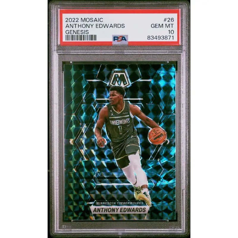 Anthony Edwards 2022 Panini Mosaic Genesis #26 PSA 10 Gem Mint