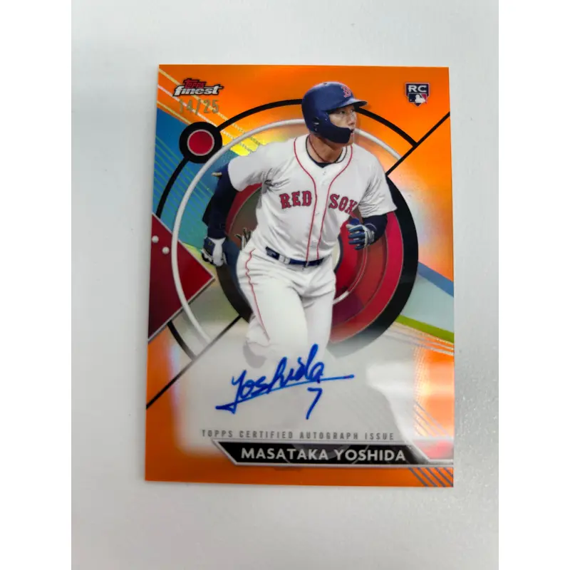 Masataka Yoshida 2023 Topps Finest Orange Refractor Auto #14/25