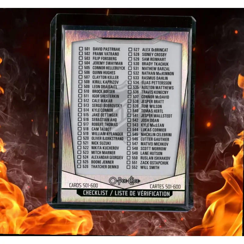 2024-25 O-Pee-Chee Checklist 501-600 Rainbow 223/250 #600