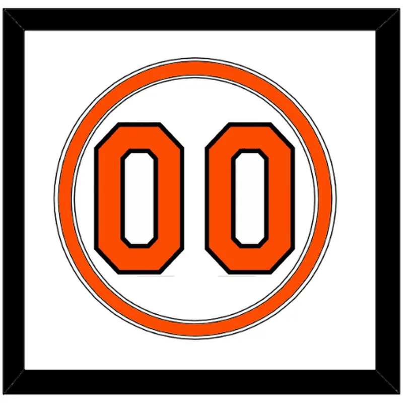 Baltimore Number - Home White (1989-1994) - Double Mat 1