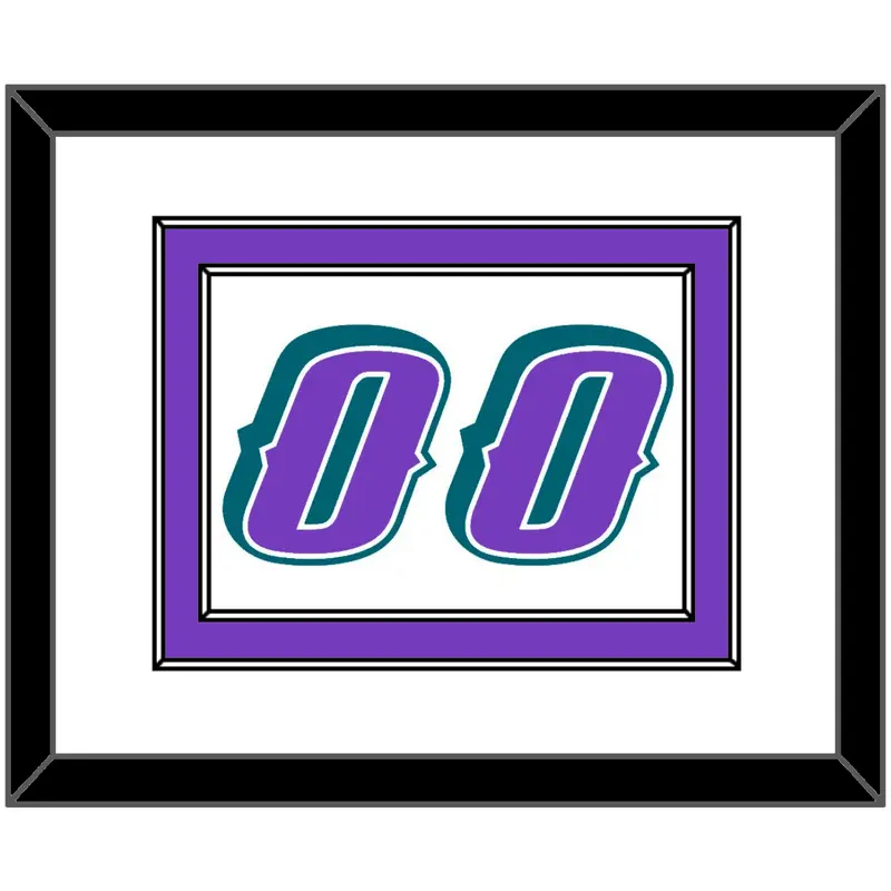 Utah Number - Home White (1996-2004) - Double Mat 1