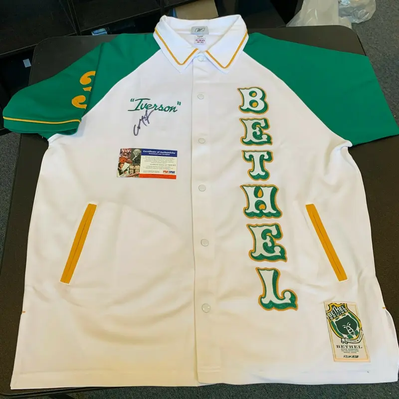 Allen Iverson Signed Authentic Bethel Bruins High School Basketball Jersey PSA