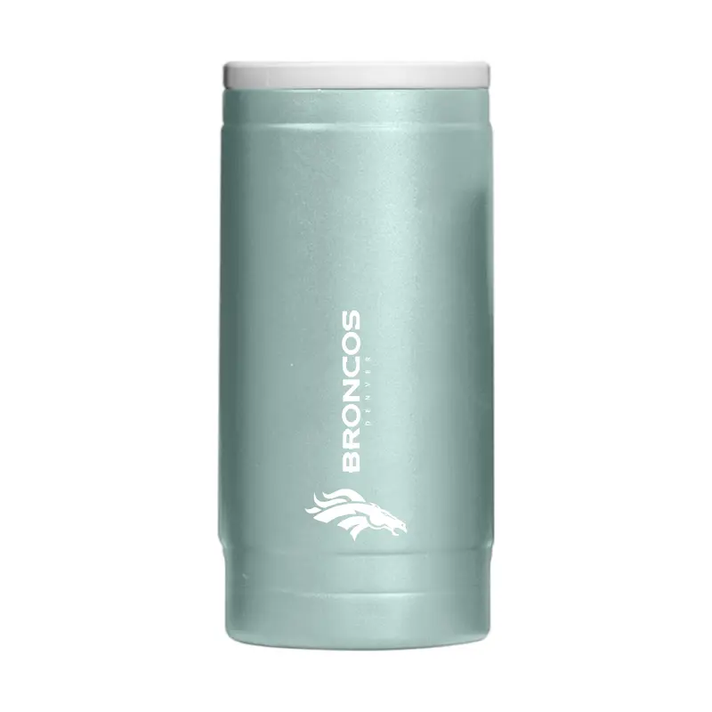 Denver Broncos  Vertical Powder Coat Slim Can Coolie