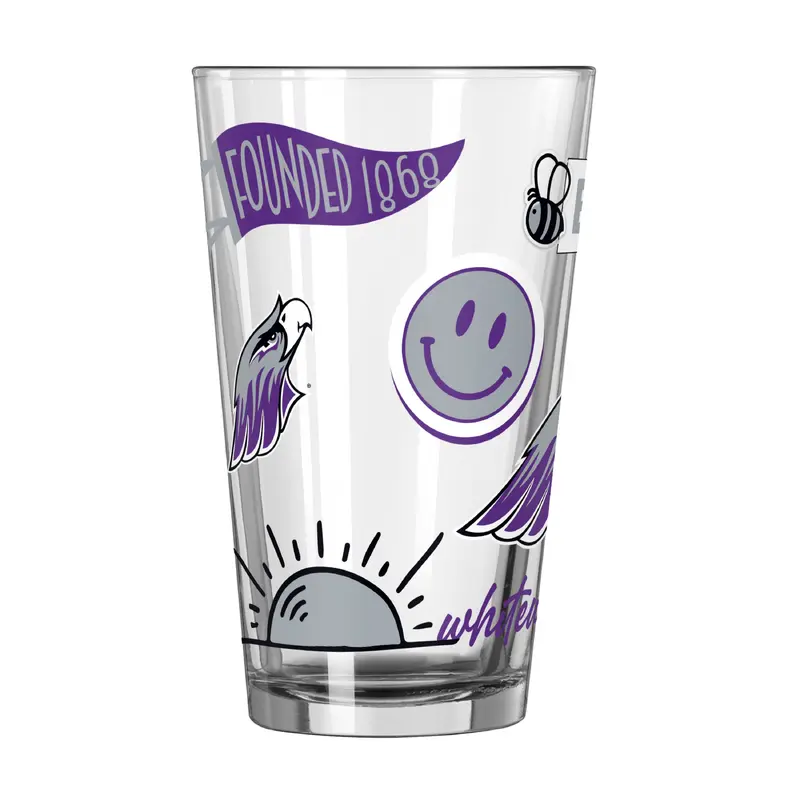 UW-Whitewater 16oz Native Pint Glass