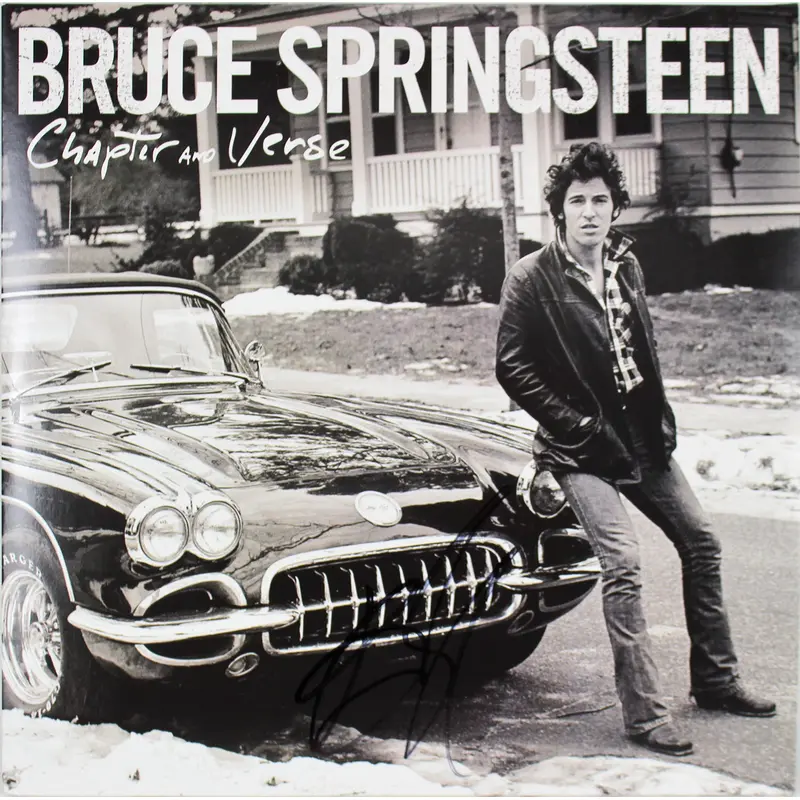 Bruce Springsteen Signed Chapter And Verse Album Cover W/ Vinyl JSA #Z71257