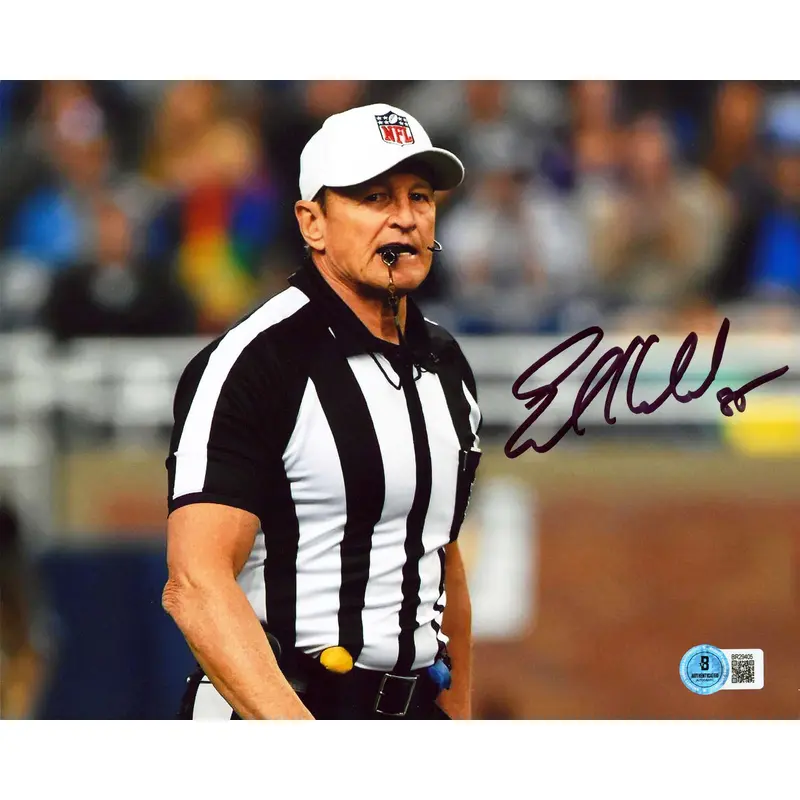 Ed Hochuli Authentic Signed 8x10 Horizontal Photo BAS #BR29405