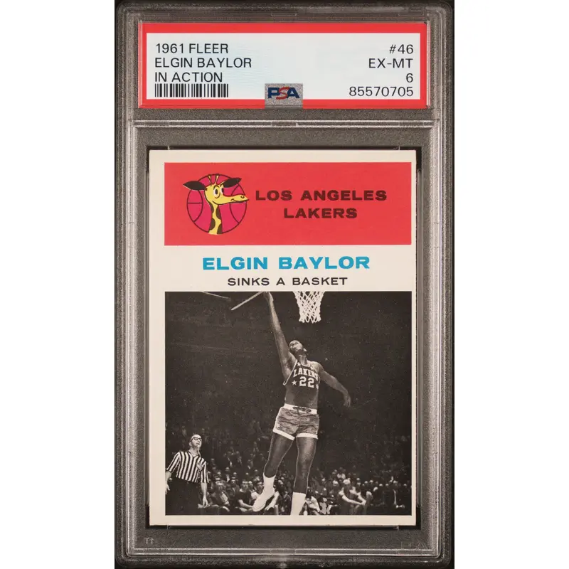 Elgin Baylor 1961 Fleer In Action #46 PSA 6 Ex-Mint