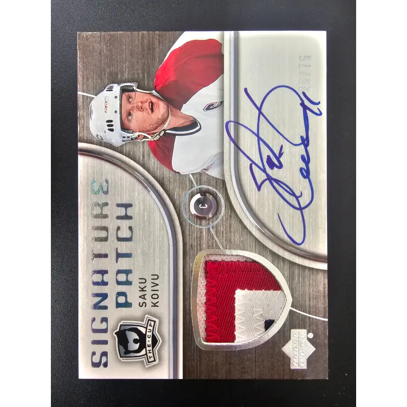 2005-06 Upper Deck The Cup - Signature Patches - Saku Koivu #SP-SK /75