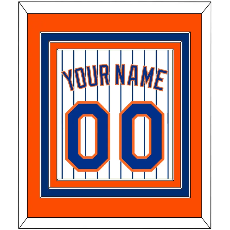New York Name & Number - Home Pinstripes - Triple Mat 3