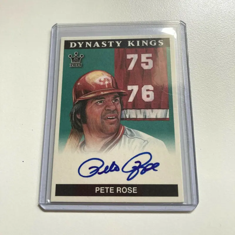 2015 Leaf Sportkings Pete Rose Auto Signed Autographed Baseball Card