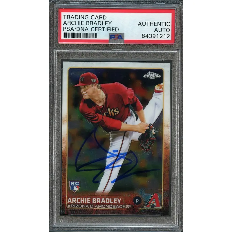 2015 Topps Chrome #96 Archie Bradley Signed Card PSA Slabbed Auto Rookie RC Dbacks