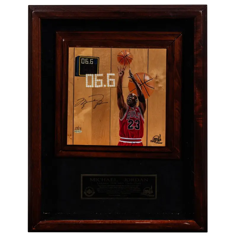Michael Jordan Signed Last Dance Game Used Final Floor NBA Finals UDA Upper Deck
