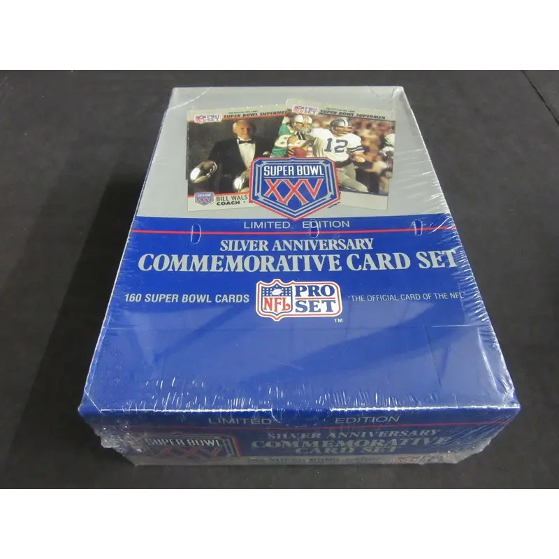 1990 Pro Set Football Super Bowl XXV Factory Set Box (4 Sets)