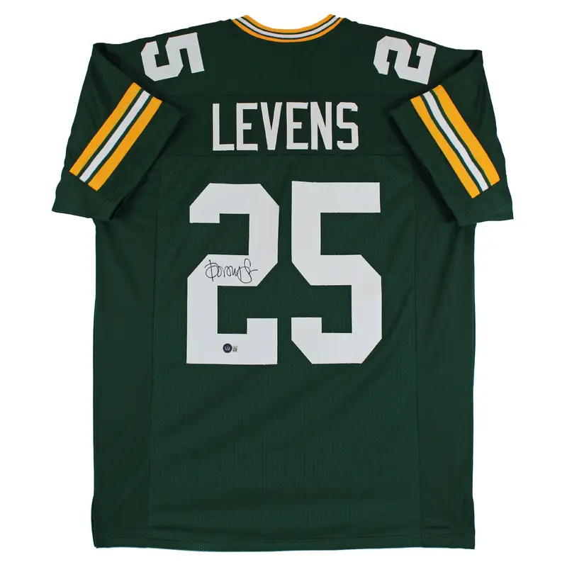 Dorsey Levens Authentic Signed Green Pro Style Jersey Autographed BAS Witnessed
