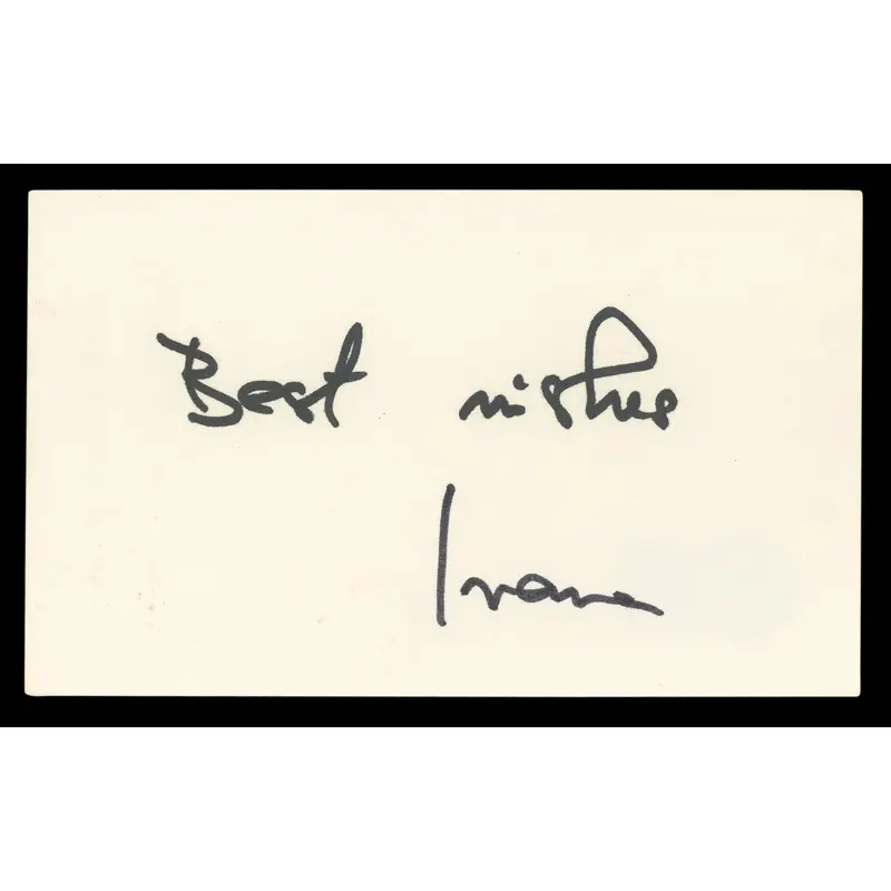 Ivana Trump Best Wishes Authentic Signed 3x5 Index Card Autographed BAS #BL98475