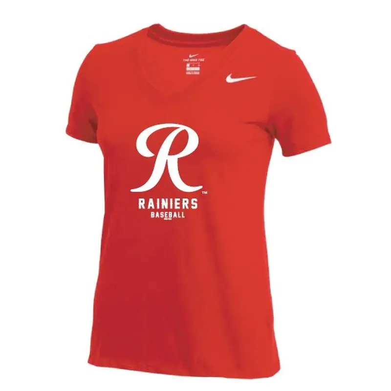 Tacoma Rainiers Nike Women's Red Dri-Fit V-neck Tee