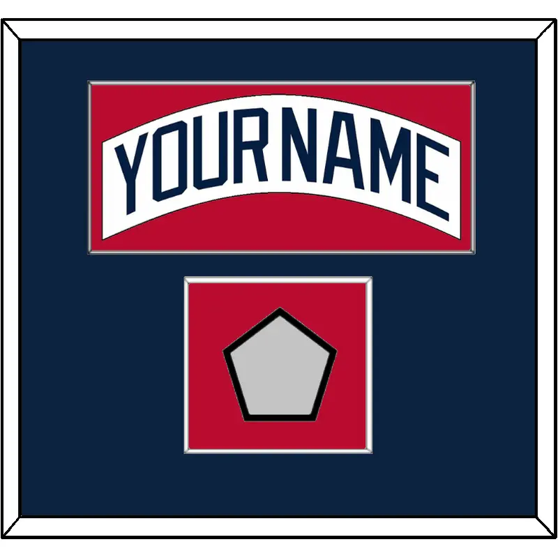 Atlanta Nameplate & World Series Jersey Patch - Home White (1987-2004)- Single Mat 3