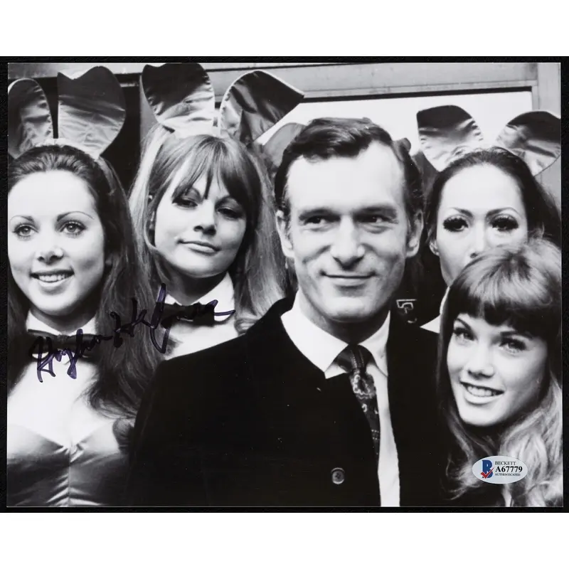 Hugh Hefner Signed Autographed 8x10 Playboy Photo Beckett COA